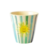 Rice beker funky sun small, small cup, kinderbeker, melamine, sun, zon, kinderservies, RICE, wonderzolder.nl