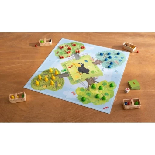 Haba Boomgaard, gezelschapsspel, spel, familiespel, boomgaard, haba, wonderzolder.nl