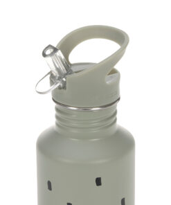 Lassig drinkfles happy prints light olive, drinkfles, sportfles, waterfles, light olive, happy prints, lassig, wonderzolder.nl