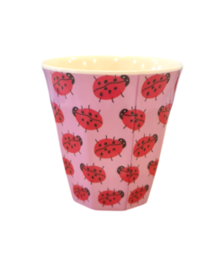 Rice beker lovely ladybird small, small cup, melamine, kinderbeker, ladybird, lieveheerstbeestje, rice, wonderzolder.nl