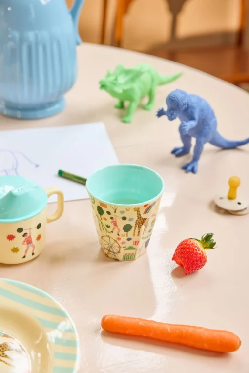 RICE beker Fun Fair Mint, medium cup, melamine, kinderbeker, kinderservies, mint, kermis, fun, fair, rice, wonderzolder.nl