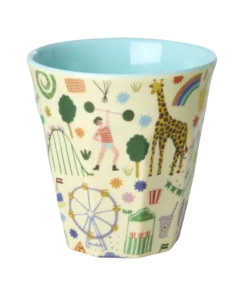 RICE beker Fun Fair Mint, medium cup, melamine, kinderbeker, kinderservies, mint, kermis, fun, fair, rice, wonderzolder.nl