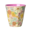 Rice beker flower power, medium cup, melamine, flower power, bloemen, kinderbeker, rice, wonderzolder.nl