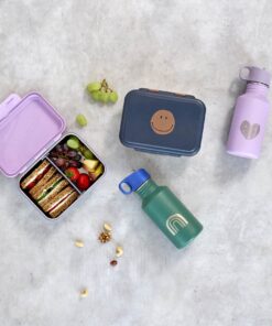 Lassig lunchbox little gang smile navy, lunchbox, broodtrommel, lunchtrommel, smile, navy, smiley, little gang, lassig, wonderzolder.nl