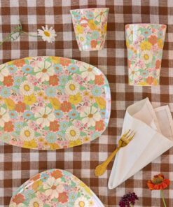 Rice beker flower power, medium cup, melamine, flower power, bloemen, kinderbeker, rice, wonderzolder.nl