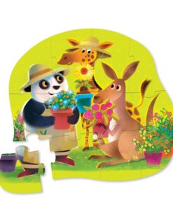 Crocodile Creek puzzel flower power, 12 stukjes, mini puzzel, flower power, vloerpuzzel, legpuzzel, crocodile creek, wonderzolder.nl