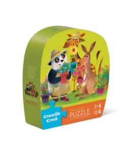 Crocodile Creek puzzel flower power, 12 stukjes, mini puzzel, flower power, vloerpuzzel, legpuzzel, crocodile creek, wonderzolder.nl