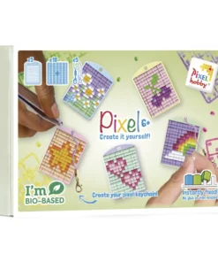 Pixelhobby medaillonset schattig, sleutelhanger, medaillonset, ster, regenboog, kers, hartjes, pixel, pixelhobby, wonderzolder.nl