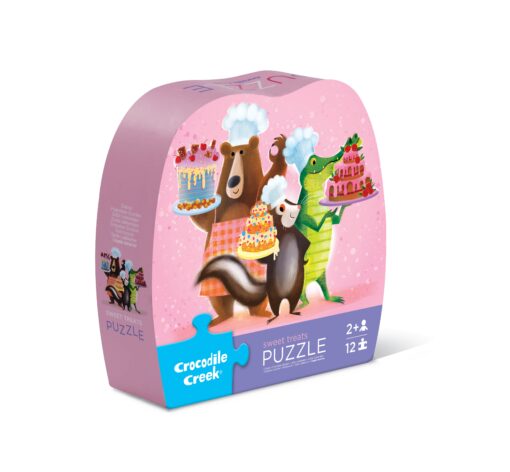 Crocodile Creek puzzel sweet treats, 12 stukjes, vloerpuzzel, legpuzzel, sweet treats, zoete lekkernijen, crocodile creek, wonderzolder.nl