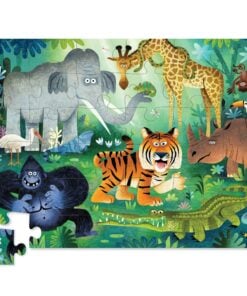 Crocodile Creek puzzel wilde dieren, 36 stukjes, legpuzzel, vloerpuzzel, wilde dieren, wild animals, crocodile creek, wonderzolder.nl