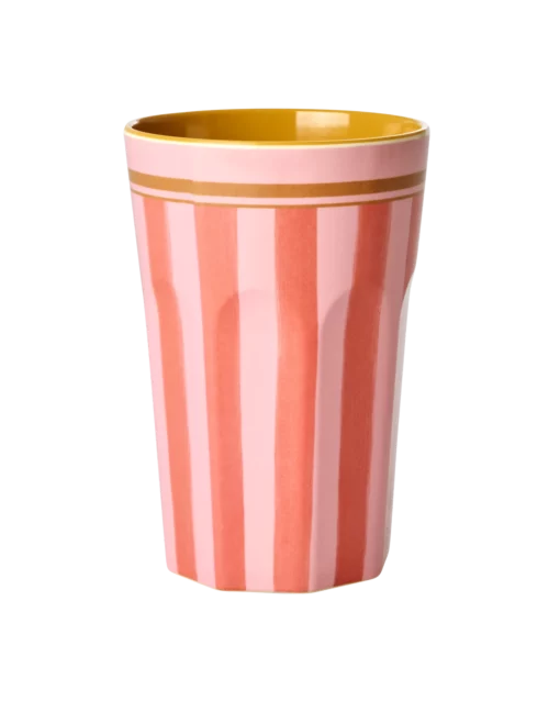 RICE beker Organic Stripes large, melamine, servies, large beker, tall, organic stripes, rice, wonderzolder.nl