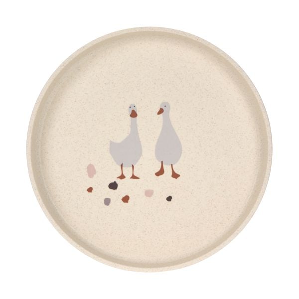 Lassig bord Tiny Farmer Goose Nature, kinderbord, babybord, kinderservies, goose, ganzen, tiny farmer, nature, naturel, lassig, wonderzolder.nl