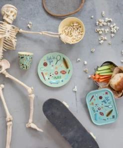 RICE bord Sports, melamine, servies, kinderservies, bord, jongen, sport, rice, wonderzolder.nl