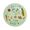 RICE bord Sports, melamine, servies, kinderservies, bord, jongen, sport, rice, wonderzolder.nl