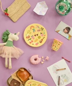 RICE bord Unicorn Love, melamine, servies, kinderbord, bord, kinderservies, unicorn, love, rice, wonderzolder.nl