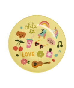 RICE bord Unicorn Love, melamine, servies, kinderbord, bord, kinderservies, unicorn, love, rice, wonderzolder.nl