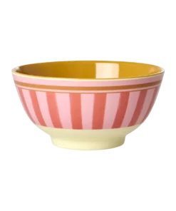 Rice kom organic stripes, melamine, servies, organic stripes, kom, medium bowl, rice, wonderzolder.nl