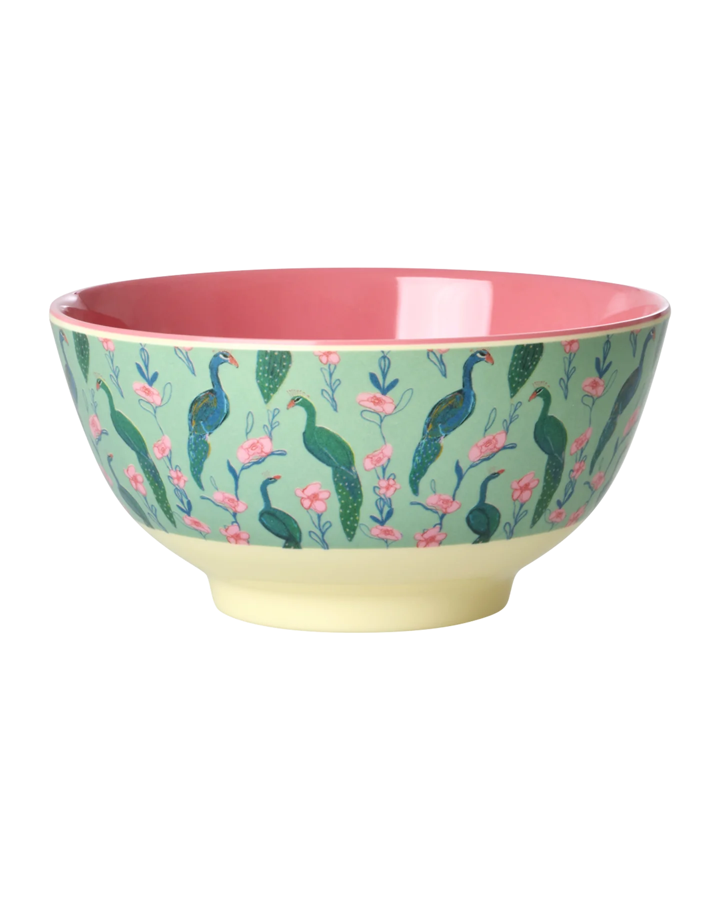 RICE kom Peacock Power, melamine, servies, kom, bowl medium, peacock power, vogels, rice, wonderzolder.nl