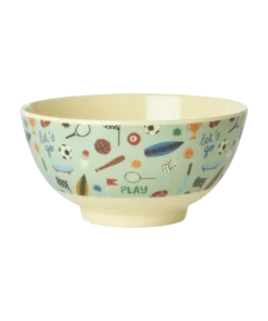 RICE kom Sports, melamine, servies, kom, medium bowl, sports, kinderservies, rice, wonderzolder.nl
