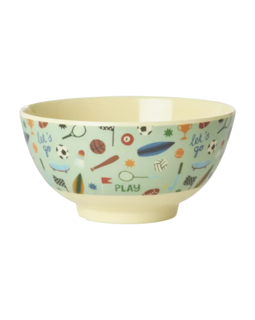 RICE kom Sports, melamine, servies, kom, medium bowl, sports, kinderservies, rice, wonderzolder.nl