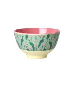 RICE kommetje Peacock Power, melamine, servies, kommetje, bowl small, peacock power, rice, wonderzolder.nl