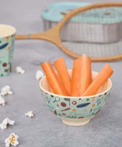 RICE kommetje Sports, melamine, servies, kinderservies, kommetje, small bowl, sport, rice, wonderzolder.nl