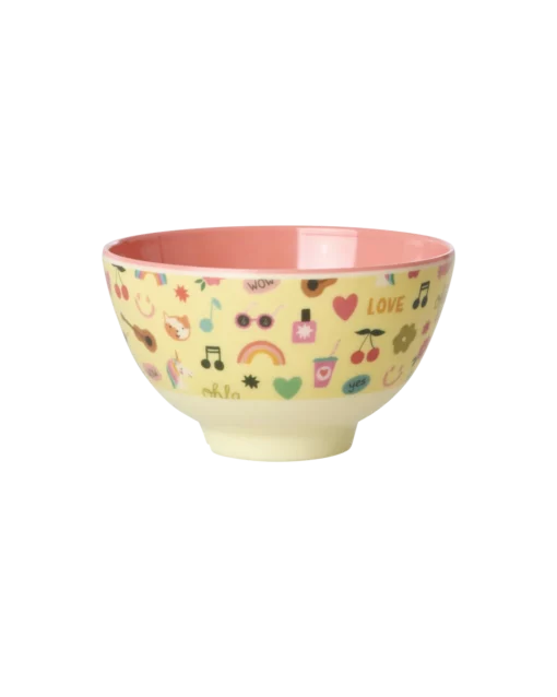 RICE kommetje Unicorn Love, melamine, kinderservies, kommetje, meisje, unicorn, love, rice, wonderzolder.nl