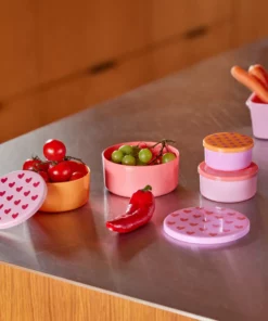 RICE ronde vershoudbakjes, hartjes, vershoudbakjes, lunchbox, roze, rice, wonderzolder.nl