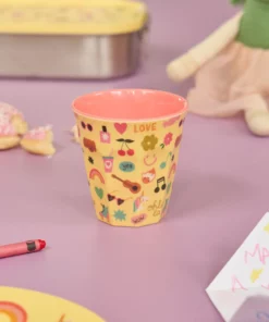 RICE beker Unicorn Love, melamine, medium cup, beker, kinderbeker, kinderservies, unicorn, love, rice, wonderzolder.nl