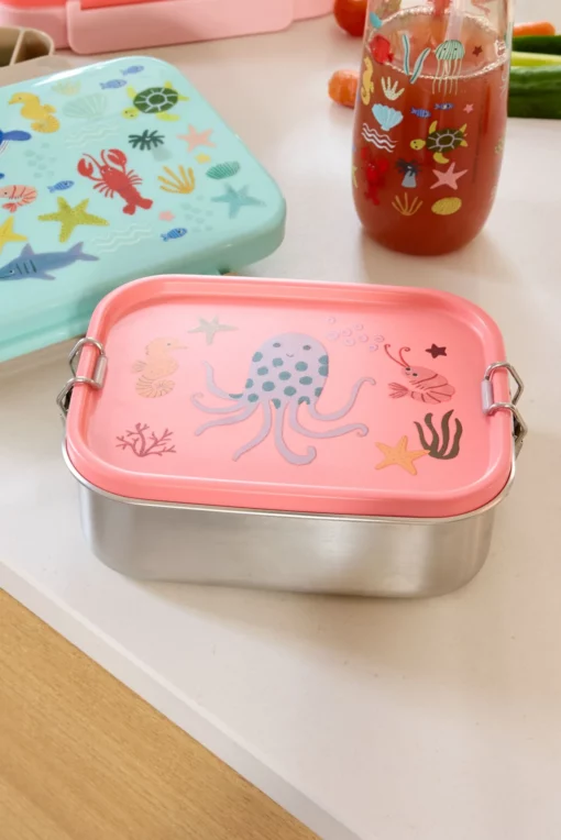 RICE lunchbox Coral Ocean, lunchbox, broodtrommel, coral, koraal, ocean, zeedieren, rice, wonderzolder.nl