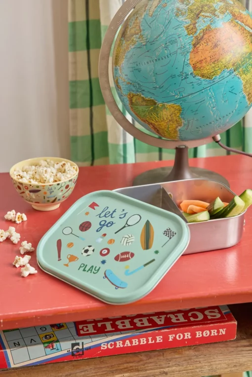 RICE Lunchbox sports, lunchbox, broodtrommel, sport, blauw, basisschool, rice, wonderzolder.nl