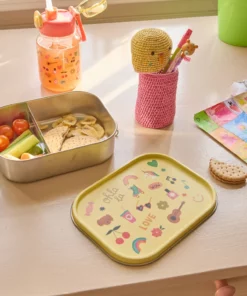 RICE lunchbox unicorn love, roestvrij staal, lunchbox, broodtrommel, unicorn, love, rice, wonderzolder.nl