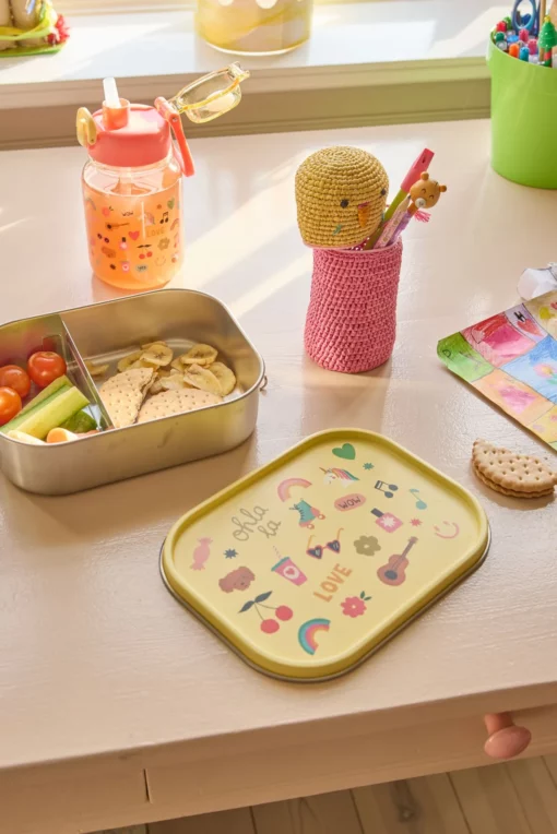 RICE lunchbox unicorn love, roestvrij staal, lunchbox, broodtrommel, unicorn, love, rice, wonderzolder.nl