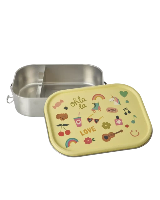 RICE lunchbox unicorn love, roestvrij staal, lunchbox, broodtrommel, unicorn, love, rice, wonderzolder.nl