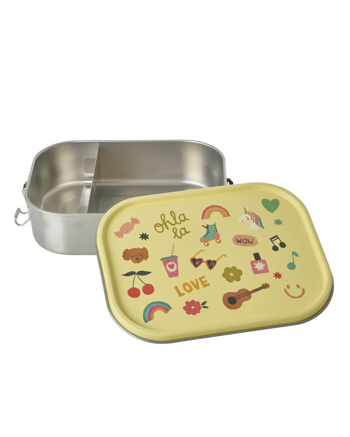 RICE lunchbox unicorn love, roestvrij staal, lunchbox, broodtrommel, unicorn, love, rice, wonderzolder.nl