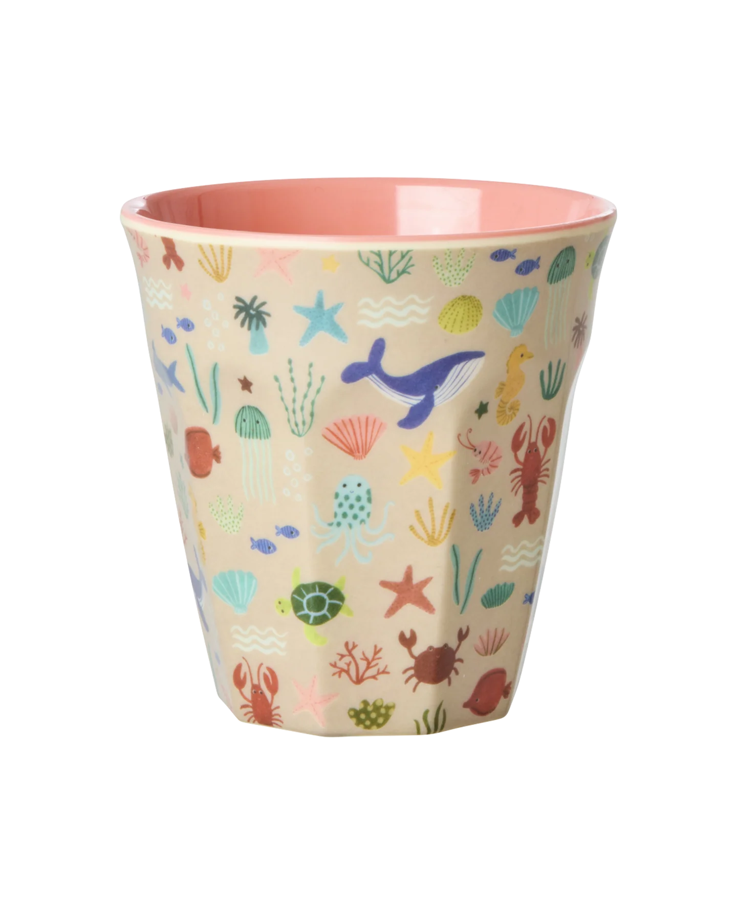 RICE beker Ocean Coral, melamine, medium cup, kinderbeker, kinderservies, ocean, coral, koraal, rice, wonderzolder.nl