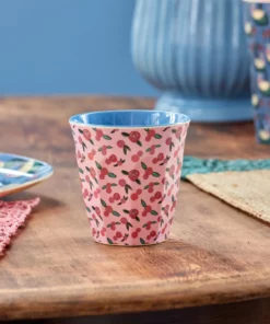 Rice beker a rose is a rose, medium cup, melamine, beker, kinderbeker, rose, a rose is a rose, rice, wonderzolder.nl