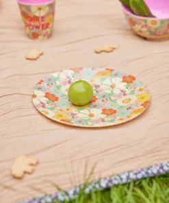 RICE bord flower power, melamine, servies, bord, kinderbord, bloemen, flower power, rice, wonderzolder.nl