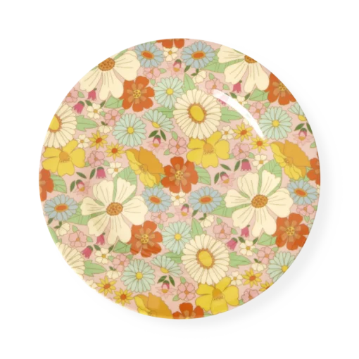 RICE bord flower power, melamine, servies, bord, kinderbord, bloemen, flower power, rice, wonderzolder.nl