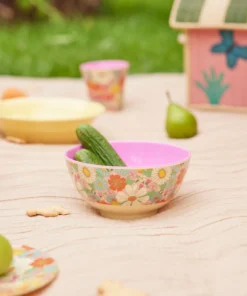 RICE kom Flower Power, melamine, kom, servies, bloemen, flower power, rice, wonderzolder.nl