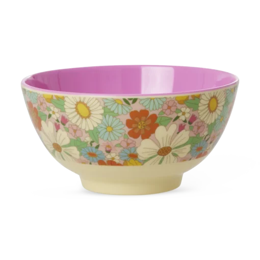RICE kom Flower Power, melamine, kom, servies, bloemen, flower power, rice, wonderzolder.nl