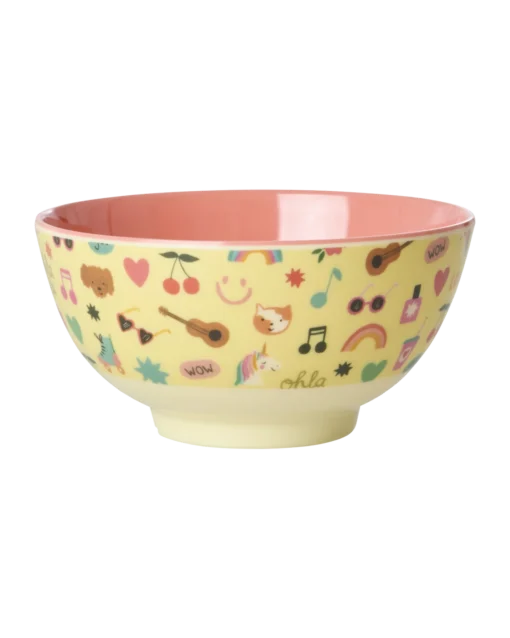 RICE kom Unicorn Love, melamine, servies, kom, kinderservies, unicorn love, rice, wonderzolder.nl