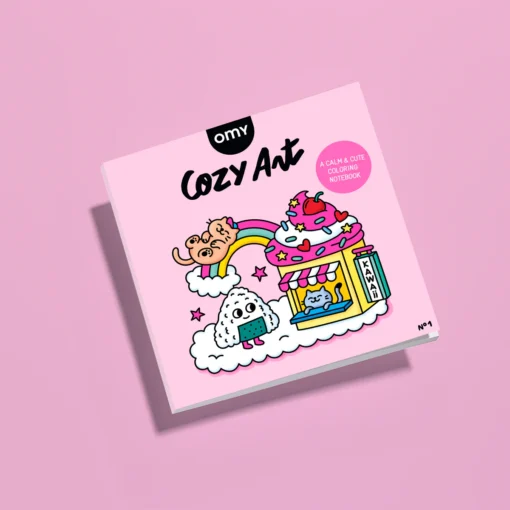 OMY cozy kleurboek kawaii, kleurboek, kawaii, cozy, kleuren, tekenen, kleurplaat, omy, wonderzolder.nl