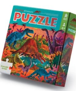 Crocodile Creek holografische puzzel dino, 60 stukjes, puzzel, legpuzzel, vloerpuzzel, dino, dinosaurus, holografische puzzel, crocodile creek, wonderzolder.nl
