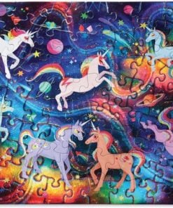 Crocodile Creek holografische puzzel Eenhoorn, 100 stukjes, puzzel, legpuzzel, vloerpuzzel, unicorn, eenhoorn, holografische puzzel, crocodile creek, wonderzolder.nl