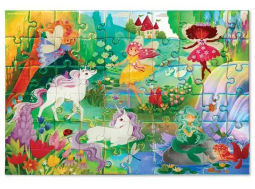 Crocodile Creek holografische puzzel magische vrienden, 60 stukjes, puzzel, legpuzzel, vloerpuzzel, magische vrienden, holografische puzzel, crocodile creek, wonderzolder.nl