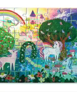 Crocodile Creek holografische puzzel sprankelende eenhoorns, 60 stukjes, puzzel, legpuzzel, vloerpuzzel, eenhoorn, unicorn, holografische puzzel, crocodile creek, wonderzolder.nl