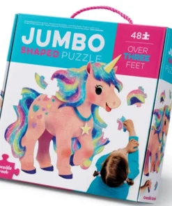 Crocodile Creek jumbo puzzel unicorn, jumbo puzzel, vloerpuzzel, legpuzzel, unicorn, eenhoorn, jumbo, crocodile creek, wonderzolder.nl