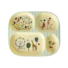 RICE kinderbord met vakken, fun fair mint, kermis, blauw, groen, fun fair, melamine, kinderservies, rice, wonderzolder.nl