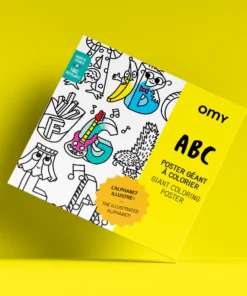 OMY kleurposter ABC, kleurposter, kleurplaat, kleuren, knutselen, kleurboek, creatief speelgoed, omy, wonderzolder.nl